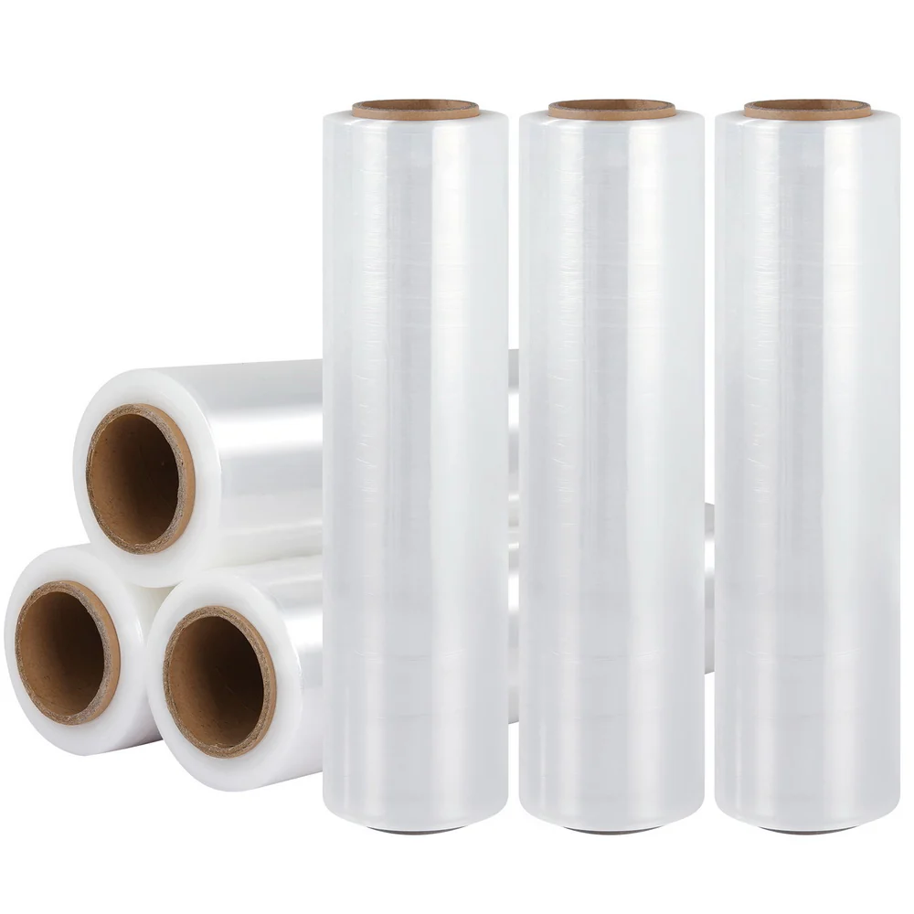 500mm x 400m Stretch Film Pallet Shrink Wrap 6 Rolls Package Use Plastic Clear - Nurns
