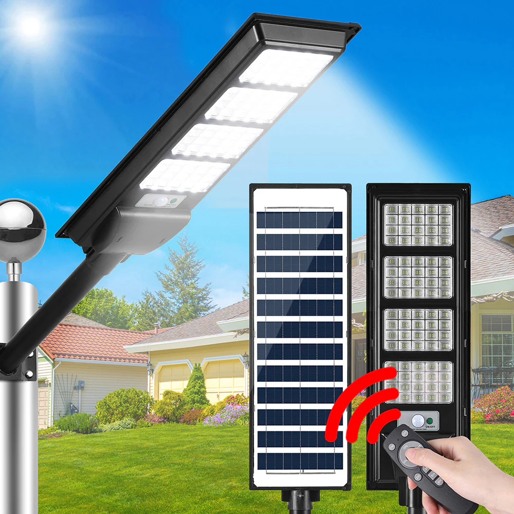 320 LED Solar Street Light Flood Motion Sensor Remote - Nurns