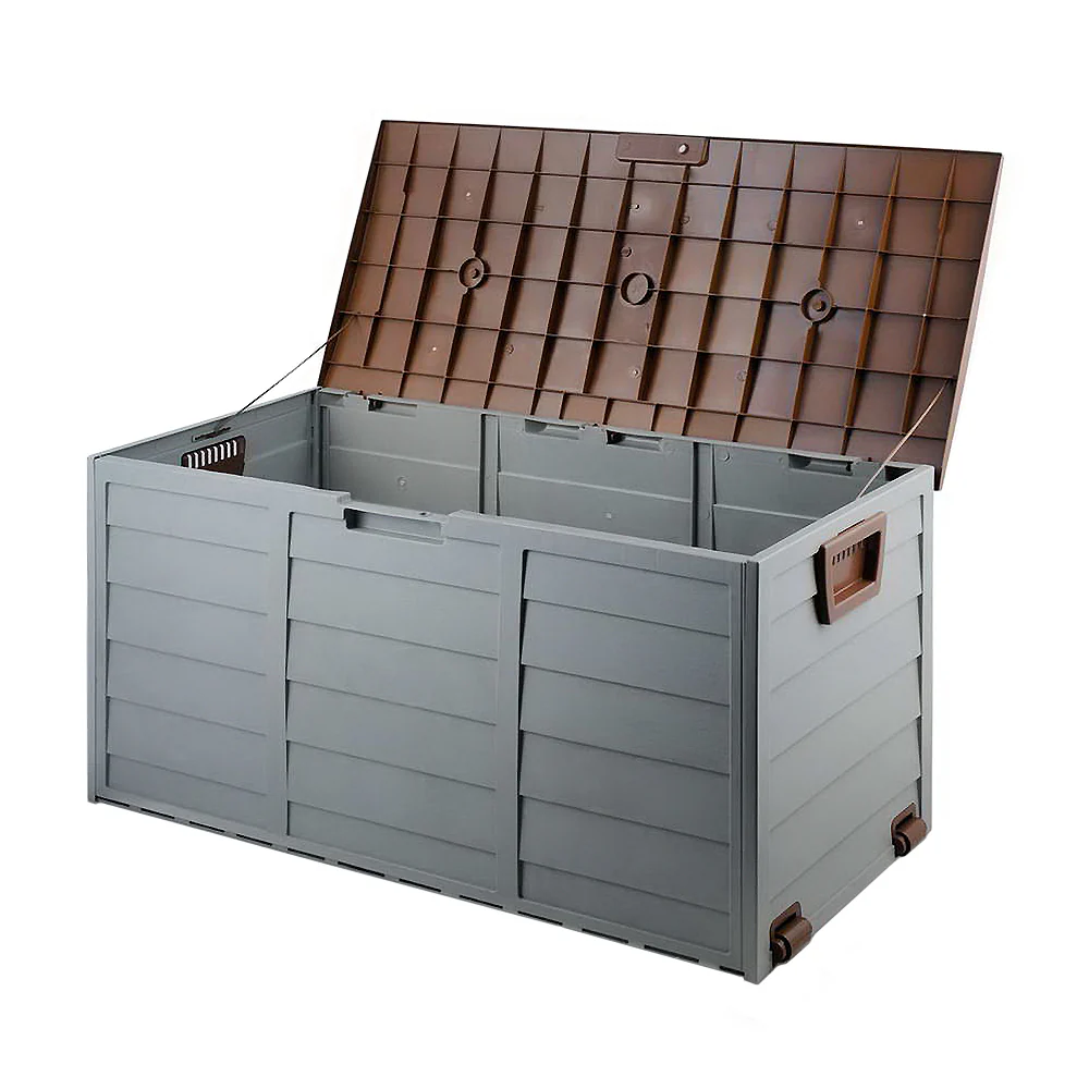290L Outdoor Storage Box - Brown and Grey - Nurns
