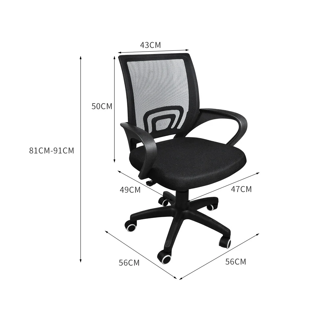 2x Levede Office Chair Gaming Computer Black - Nurns