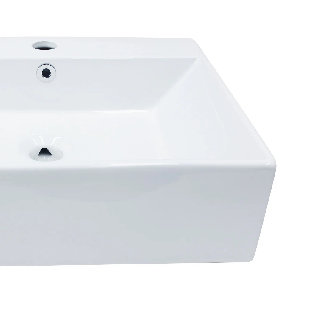 51cm x 43cm Ceramic Basin Bathroom Wash Counter Top Hand Wash Bowl Sink Vanity Above Basins - Nurns