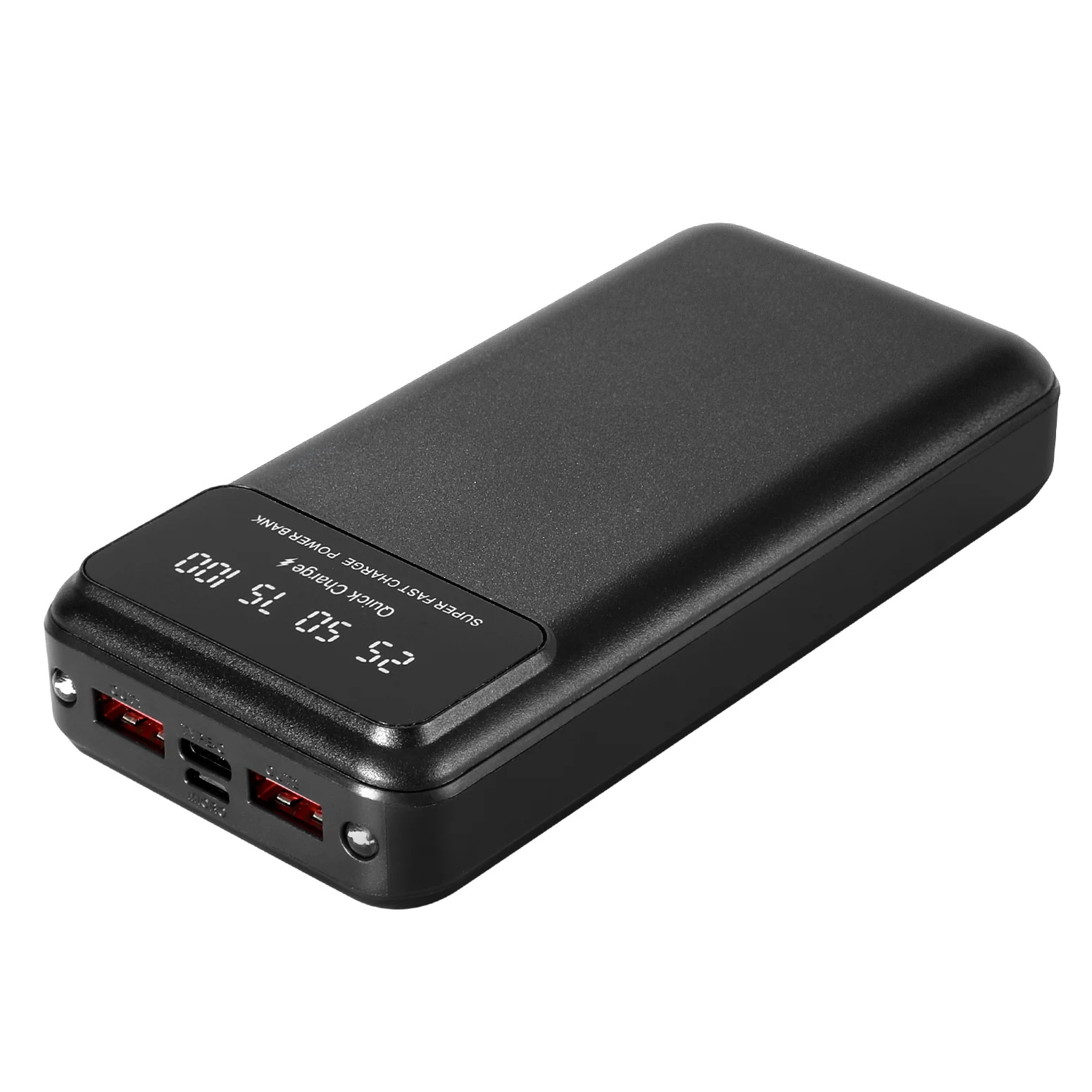 20000mAh Portable Power Bank PD22.5W Quick Charging Fast Charger for Phone Black - Nurns