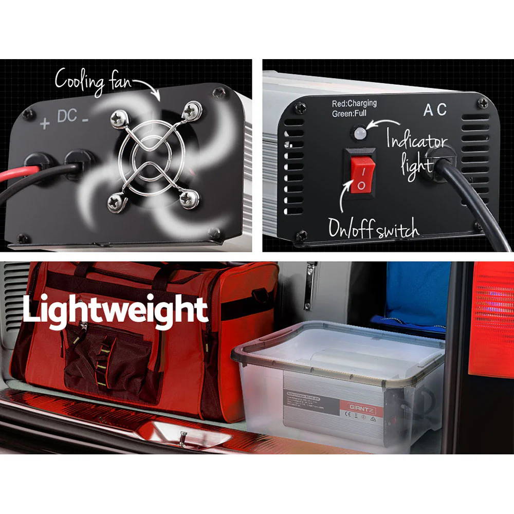 12V 20A Car Battery Charger Inverter 20 Amp ATV 4WD Boat Caravan - Nurns