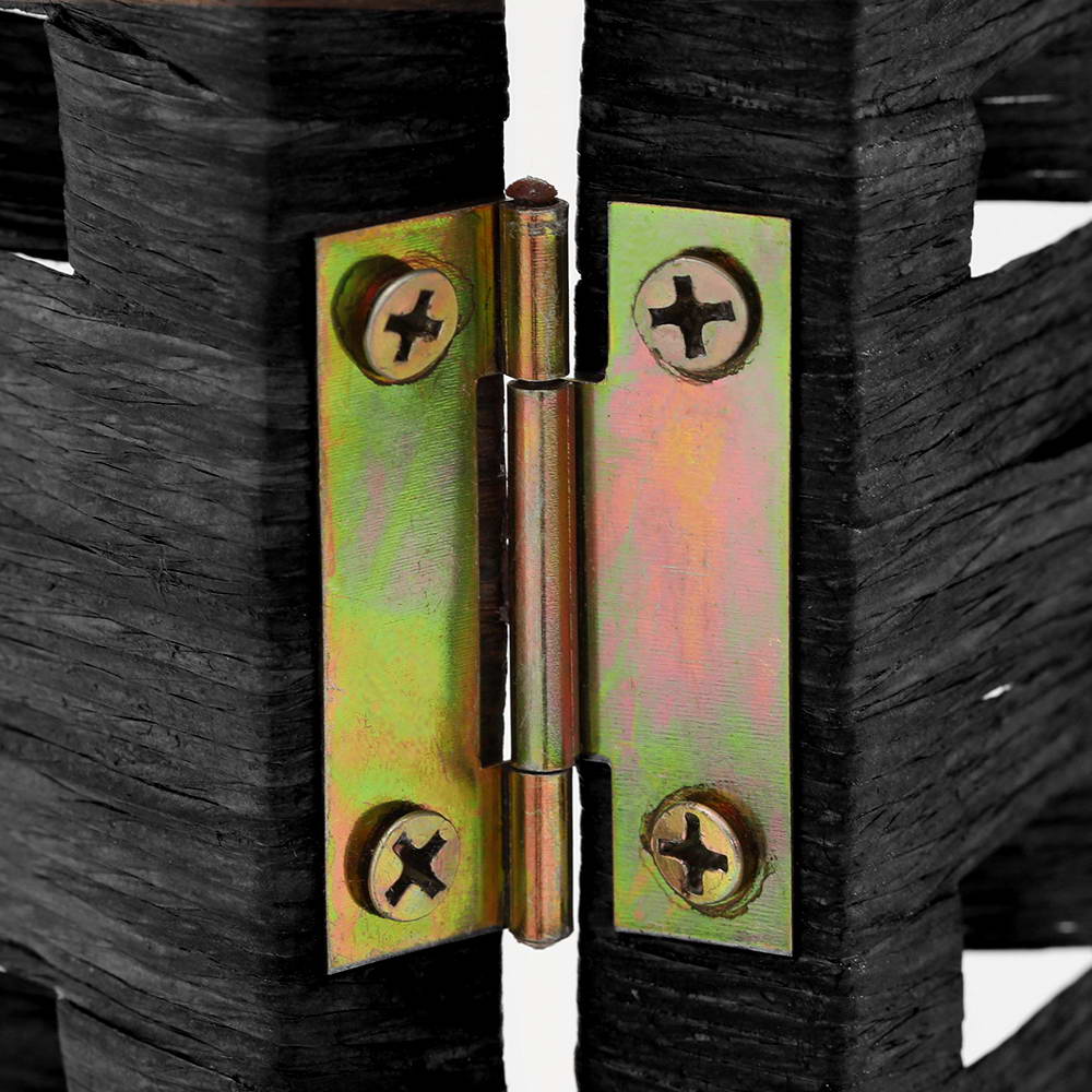 3 Panel Room Divider Screen 123x170cm Woven - Black - Nurns