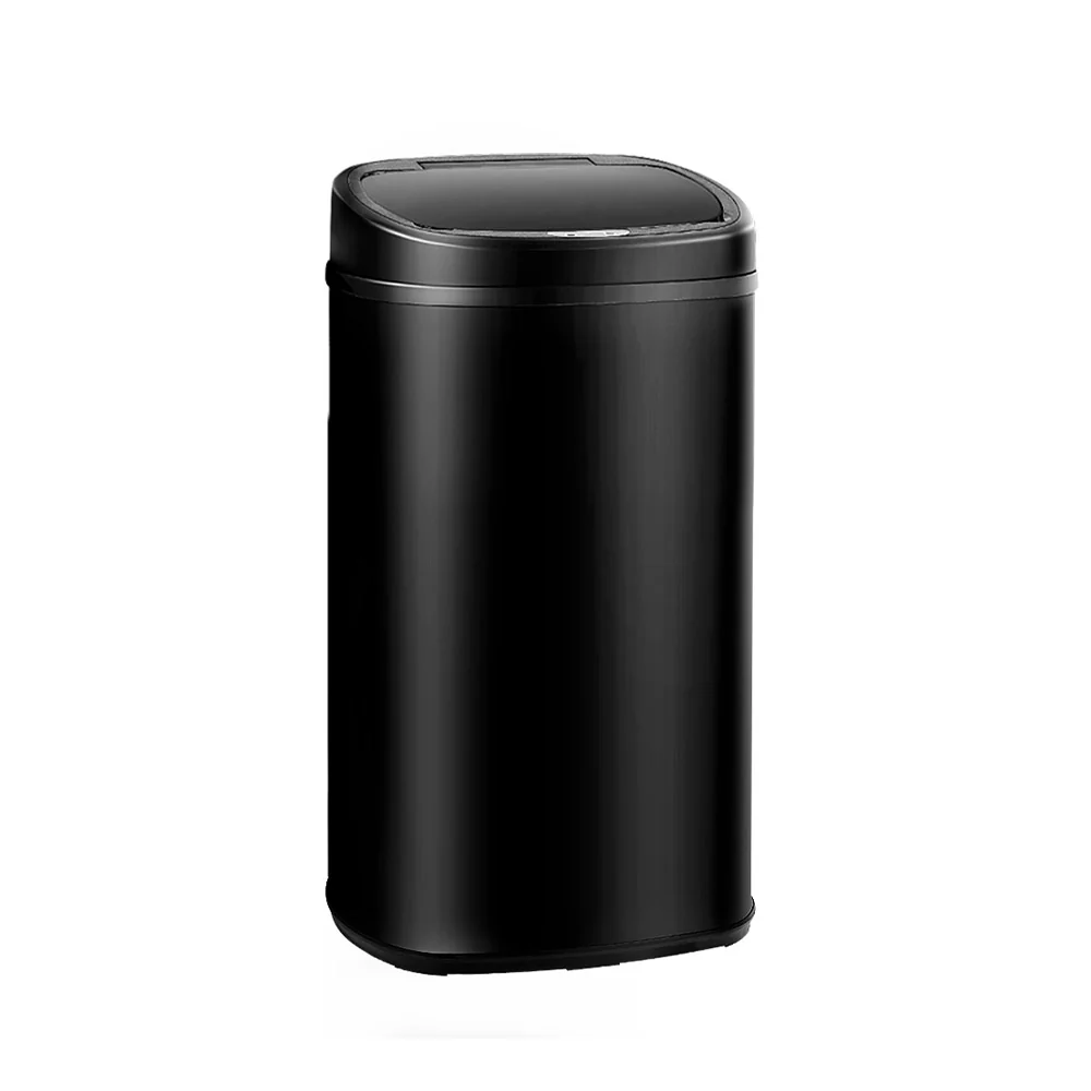 58L Motion Sensor Rubbish Bin - Black - Nurns