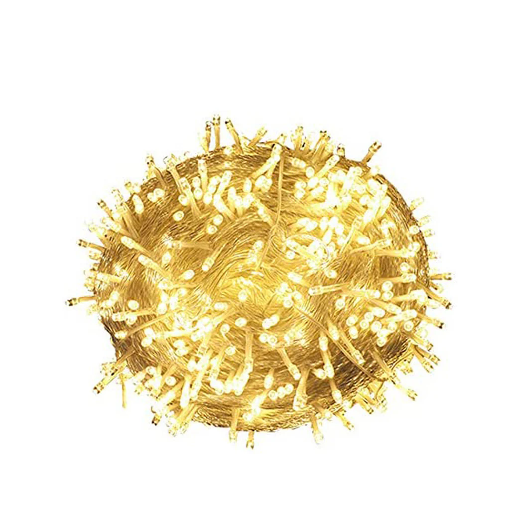 12M 300 LED Bulbs Curtain Fairy String Lights Outdoor Xmas Party Lights - Warm White - Nurns