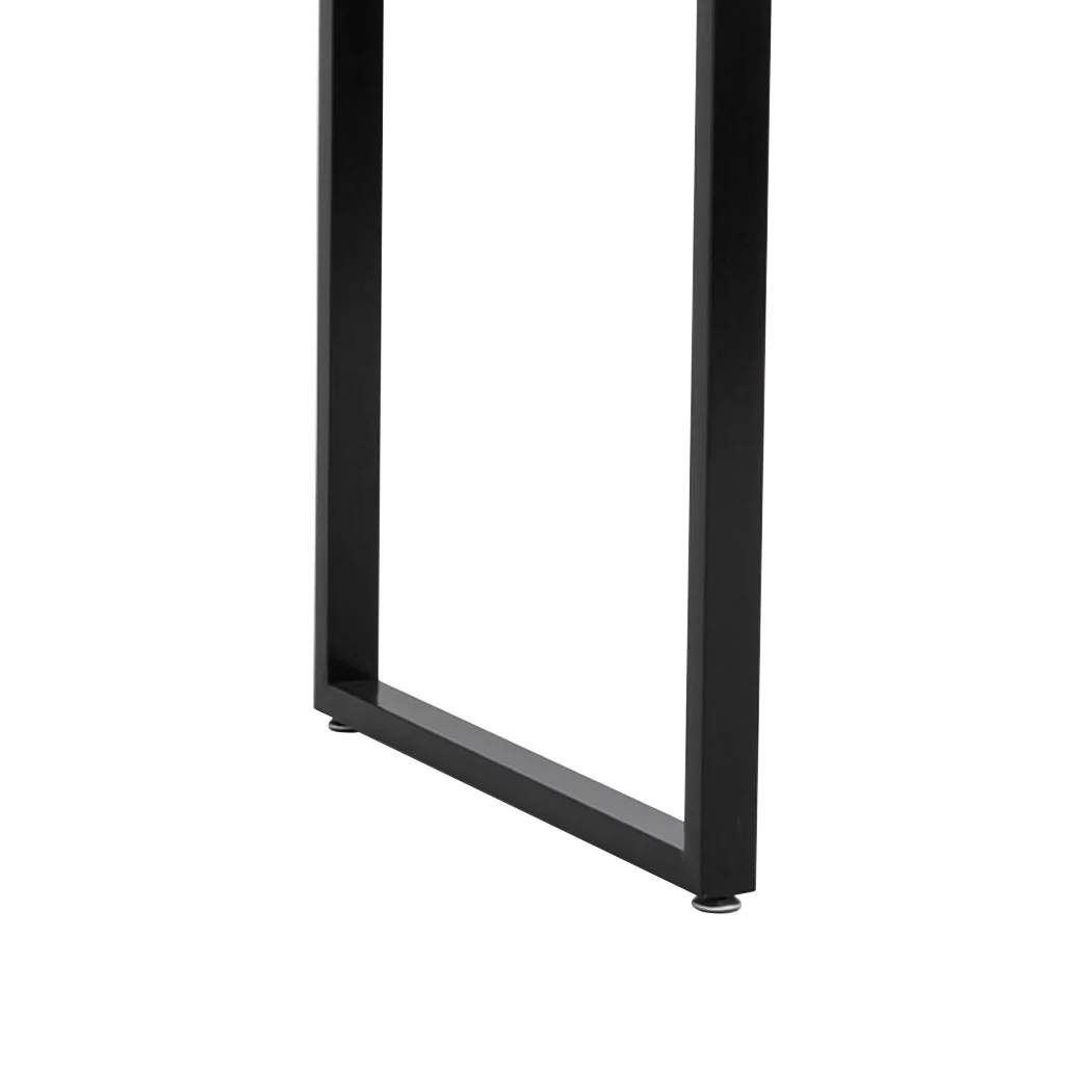 3-Piece Lucia Brown Dining Table & Chair Set Bench Industrial Cafe Restaurant - Nurns