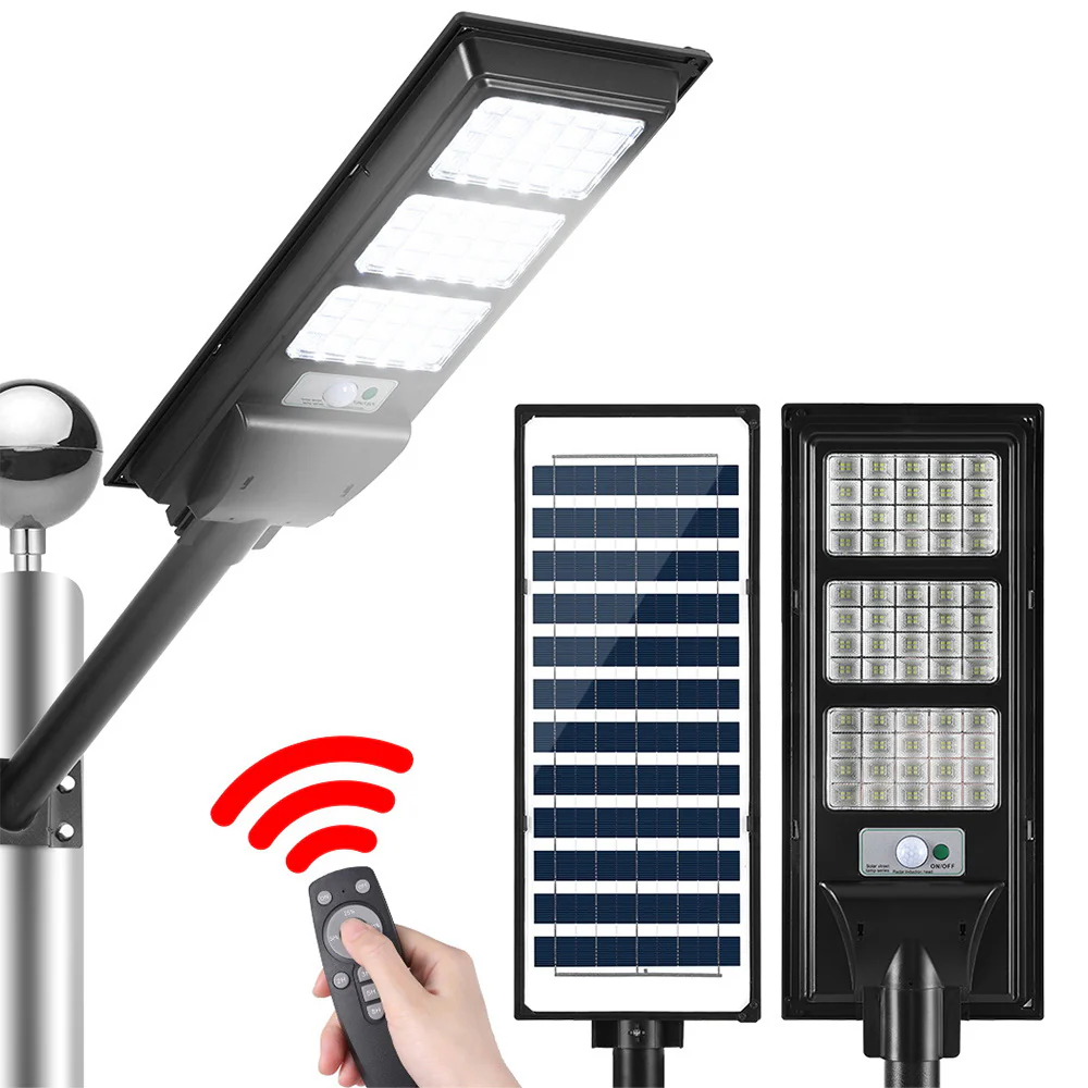 240 LED Solar Street Light Flood Motion Sensor Remote - Nurns