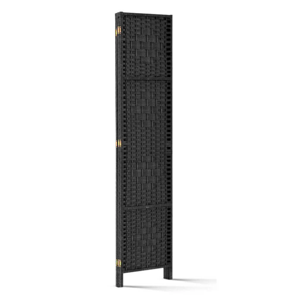 3 Panel Room Divider Screen 123x170cm Woven - Black - Nurns