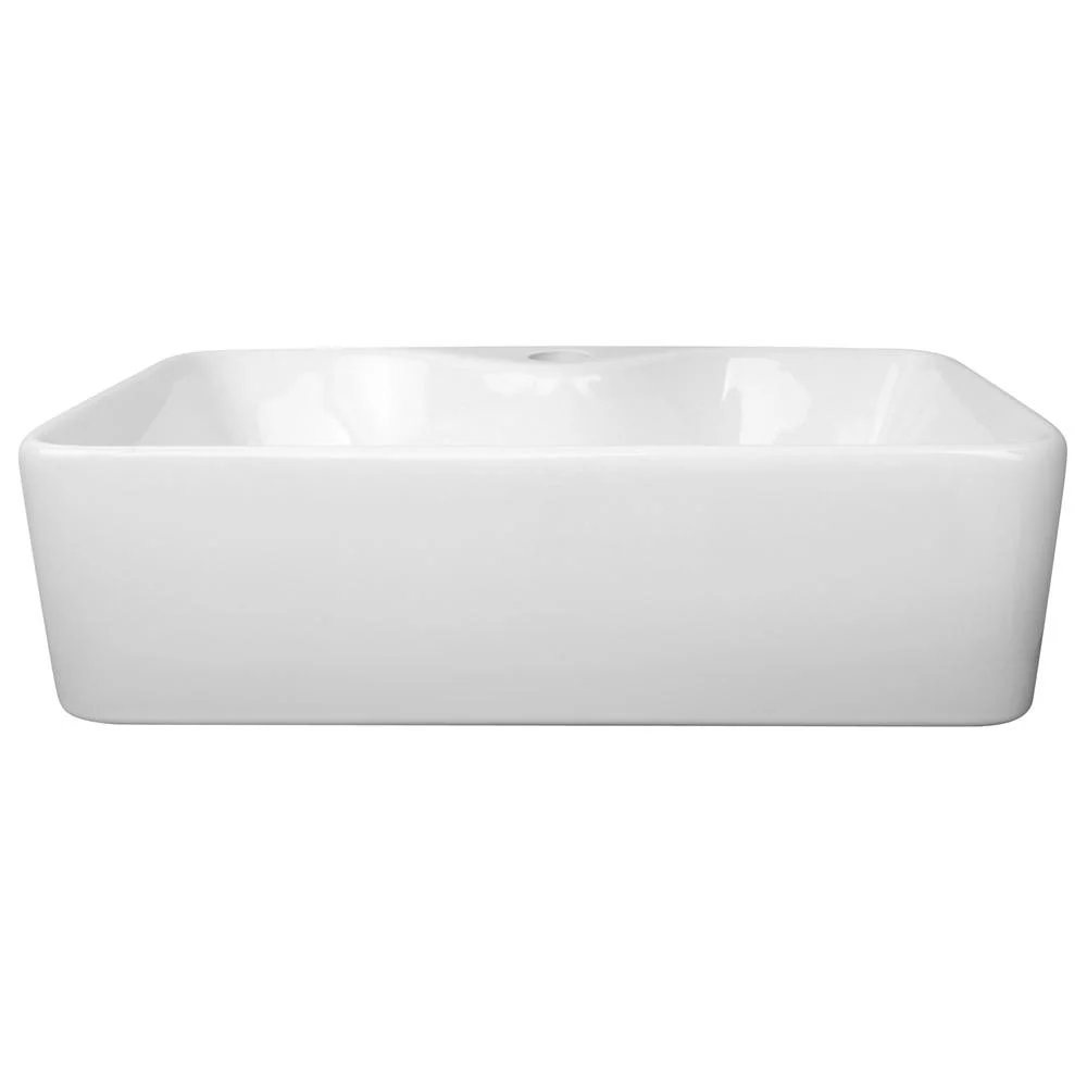 48x38x13.5cm Ceramic Rectangle Sink Bowl - White - Nurns