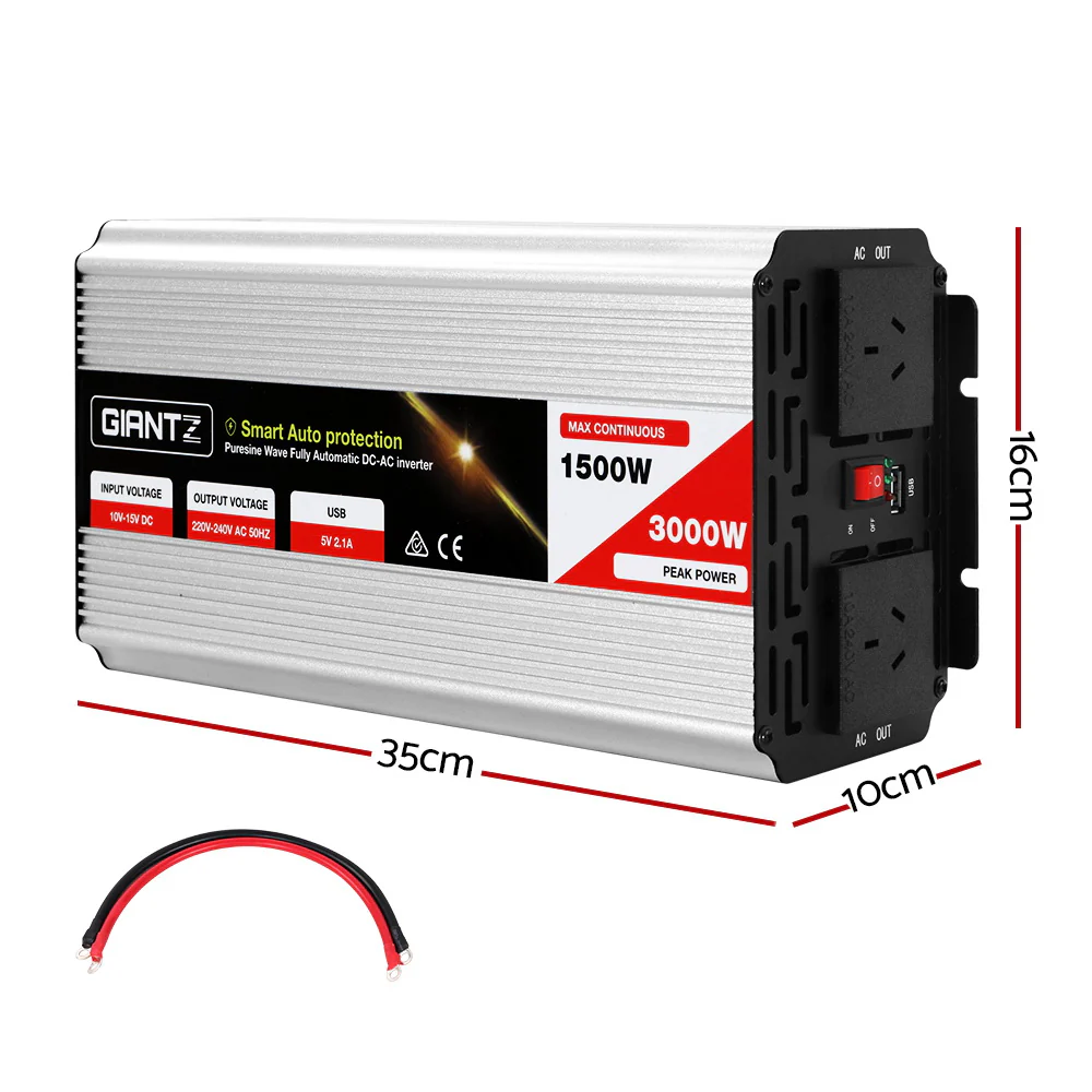 1500W Wave DC-AC Power Inverter - Nurns