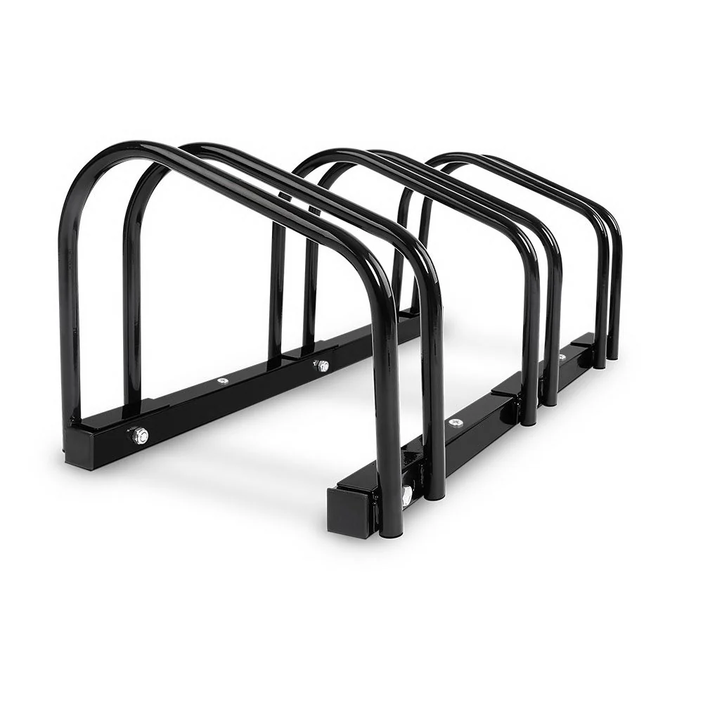 3 Bike Stand Floor Bicycle Storage Black - Nurns