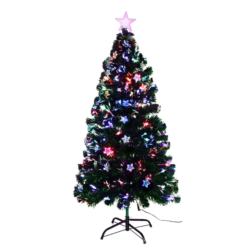 5ft 1.5m 180 Tips Christmas Tree Optic Fibre Xmas tree - Multi Colour - Nurns