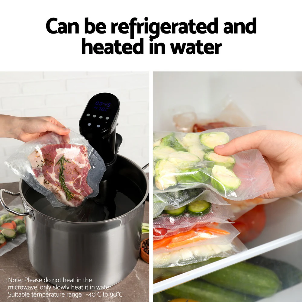 2 Rolls Food Vacuum Sealer Bags Storage Saver Heat Sealing Bag Pack 15CMX6M - Nurns