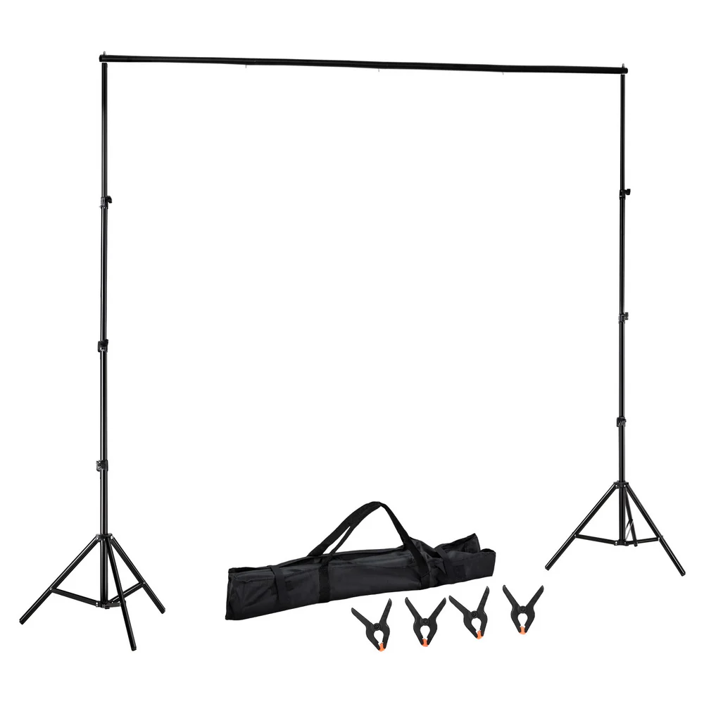 2.5x3M Photography Backdrop Stand Kit Studio Screen Photo Background Support Set - Nurns