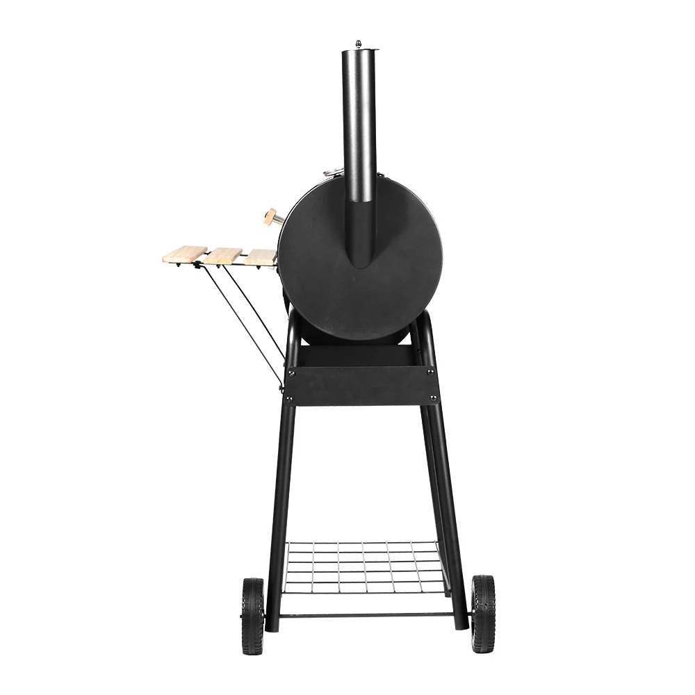 2-in-1 offset BBQ Smoker - Black - Nurns