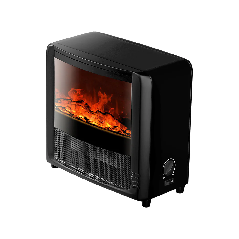 2000W Electric Fireplace Fire Heaters - Black - Nurns