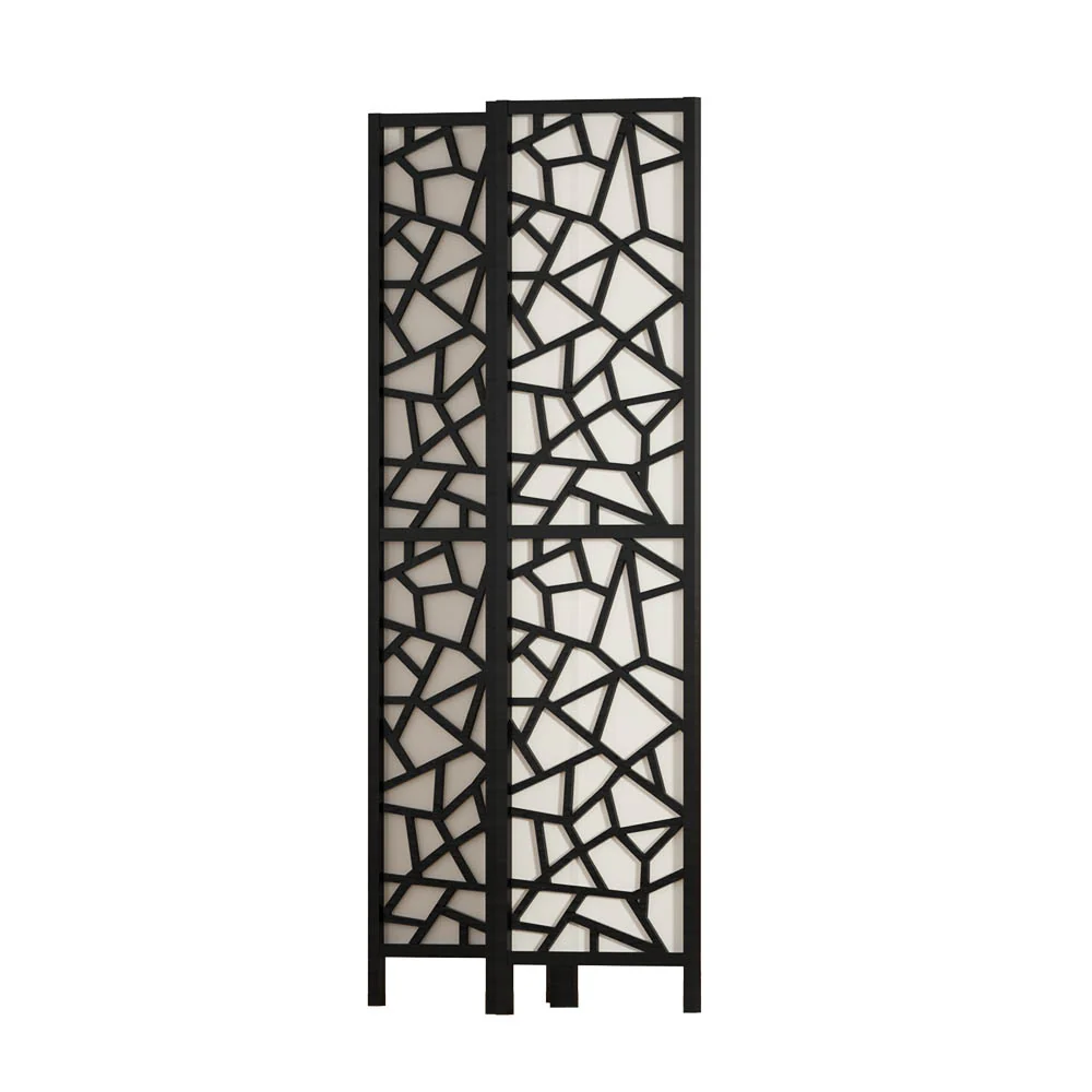 4 Panel Room Divider Screen 162x170cm - Black - Nurns