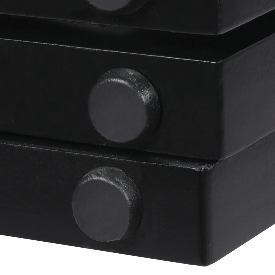 3 Panels Wooden Pet Gate Dog Fence Safety Stair Barrier Security Door Black - Nurns