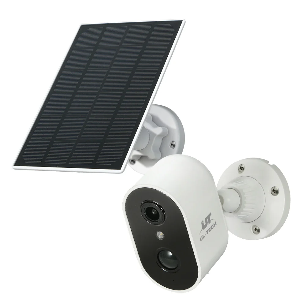 1080P Wireless Security IP Camera Rechargeable Outdoor CCTV Solar Panel - Nurns