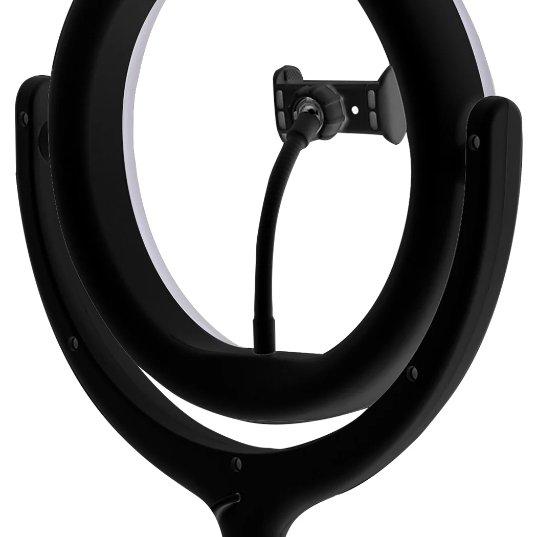 12'' LED Ring Light with Tripod Stand Phone Holder Dimmable Selfie Studio Lamp Black - Nurns