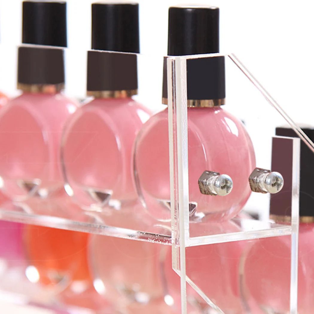 5 Tier Clear Acrylic Nail Polish Varnish Cosmetics Display Stand Rack Organiser - Nurns