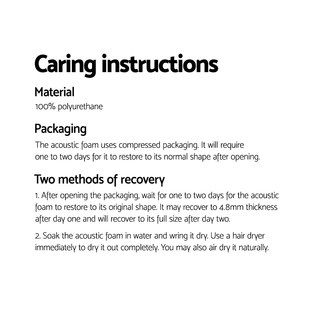 40pcs Acoustic Foam Panels Tiles Studio Sound Absorption Wedge 30x30CM - Nurns