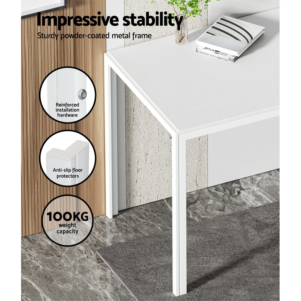 5-Piece Dante White Dining Table & Chair Set - Nurns