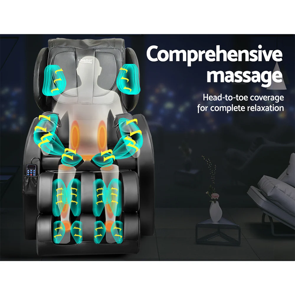 100W Electric Massage Chair - Black - Nurns