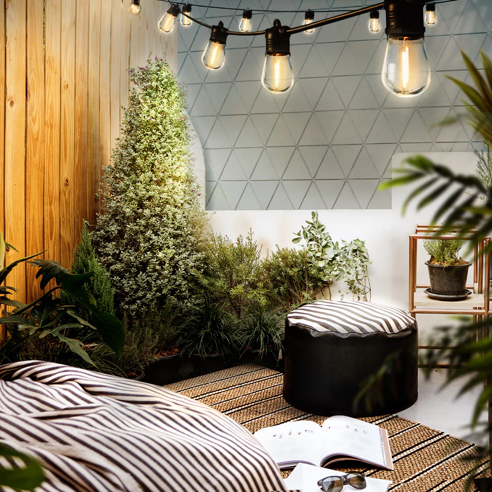 17m Solar Festoon Lights Outdoor LED String Light Christmas Party Garden Decor - Nurns