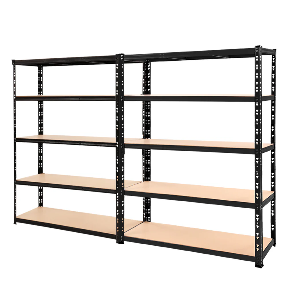 2.4MX1.8M Garage Shelving Warehouse Rack Pallet Racking Storage Steel Black - Nurns