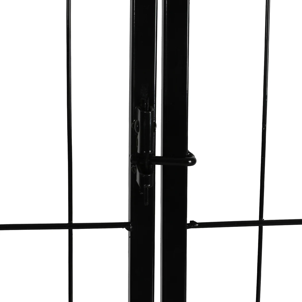 24'' 8 Panel Pet Dog Playpen Puppy Exercise Cage Enclosure Fence Cat Play Pen - Black - Nurns