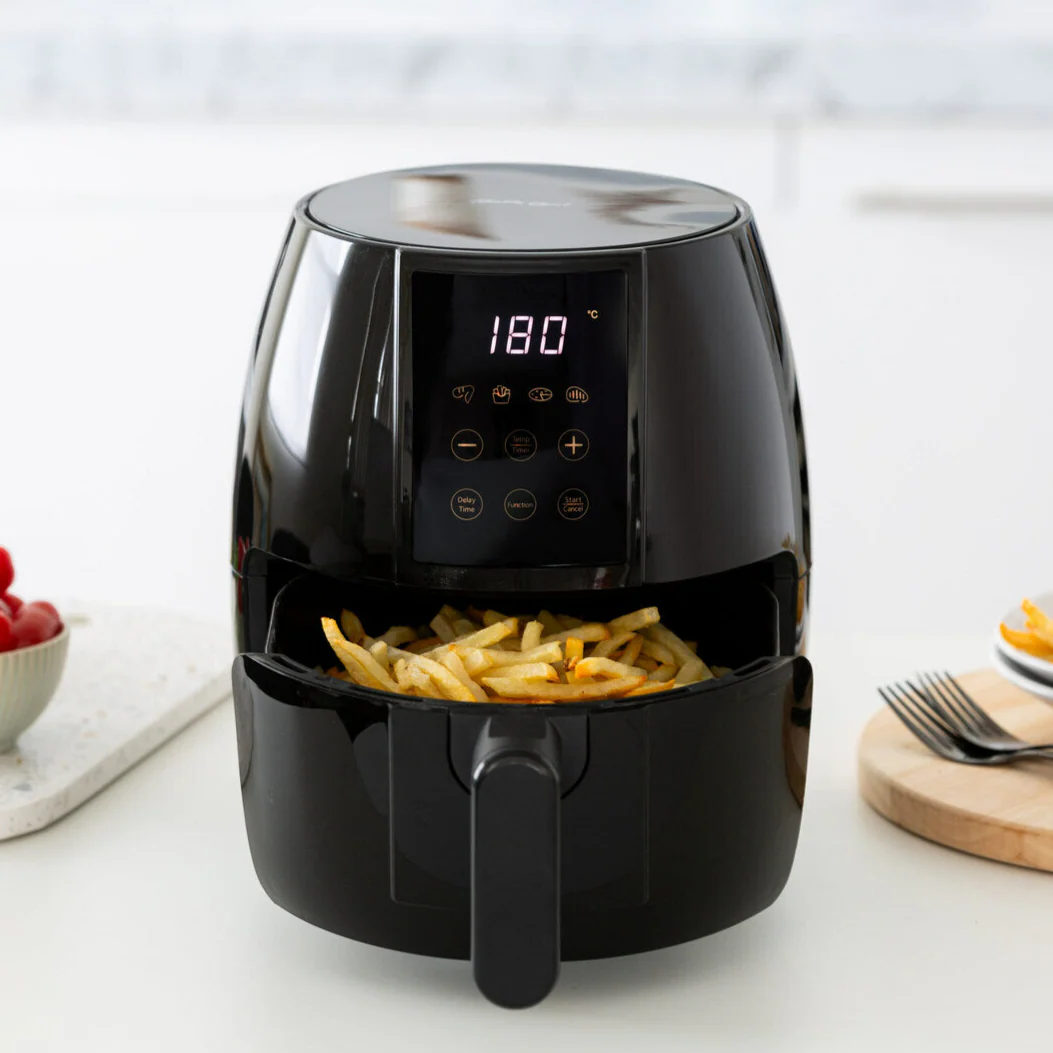 3L Digital Air Fryer with 200 C, Non-Stick & Removable Basket - Nurns