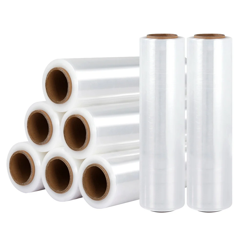 500mm x 400m Stretch Film Pallet Shrink Wrap 8 Rolls Package Use Plastic Clear - Nurns