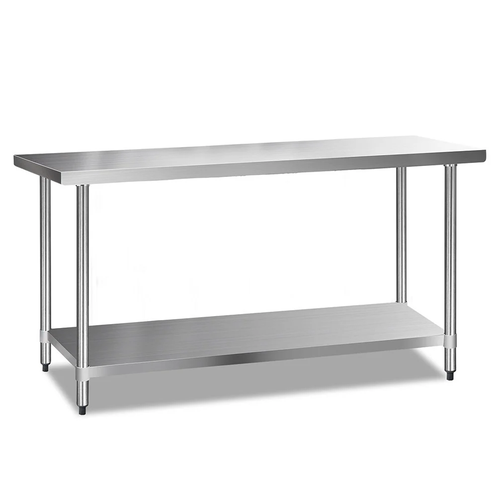 1829x610mm Commercial Stainless Steel Kitchen Bench - Nurns