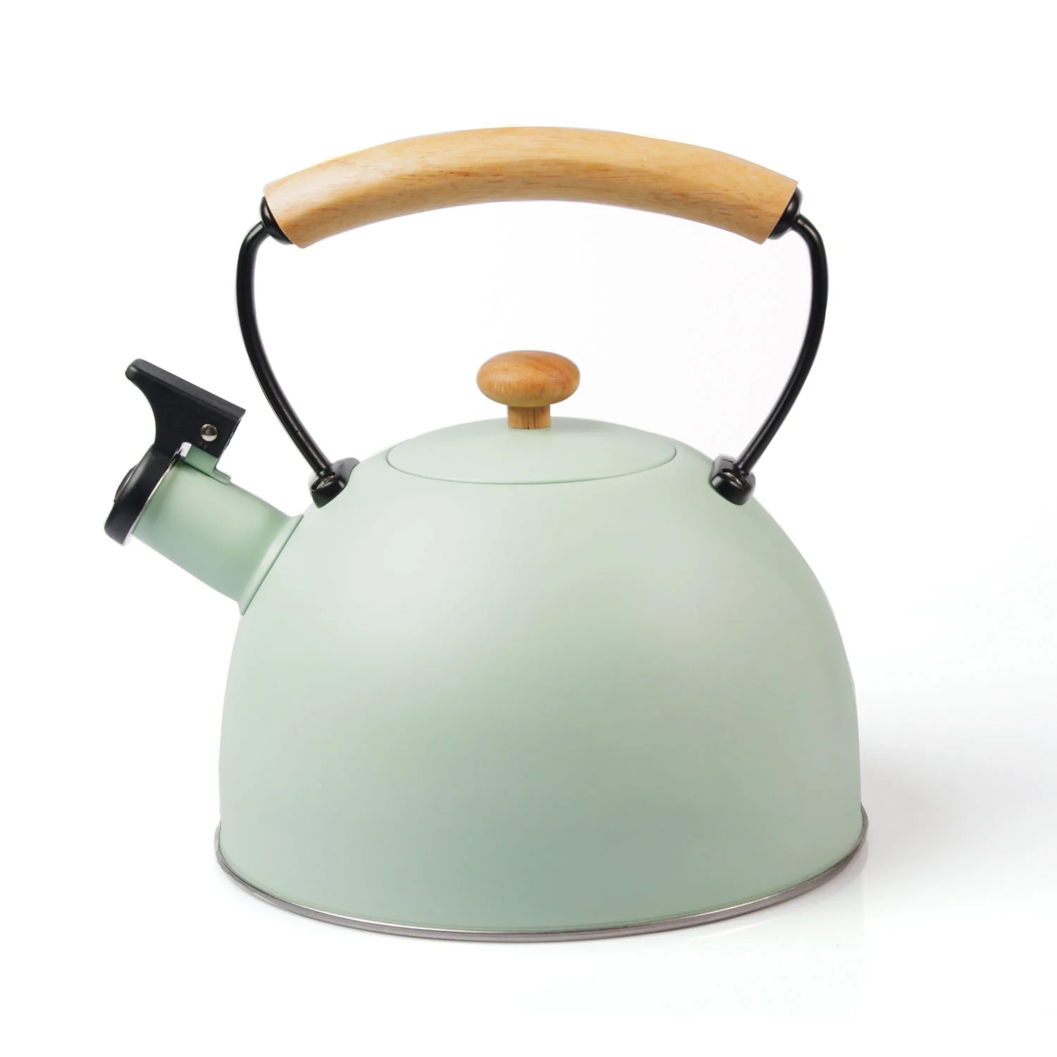 3 Liter Tea Whistling Kettle Stainless Steel Modern Whistling Tea Pot for Stovetop - Nurns
