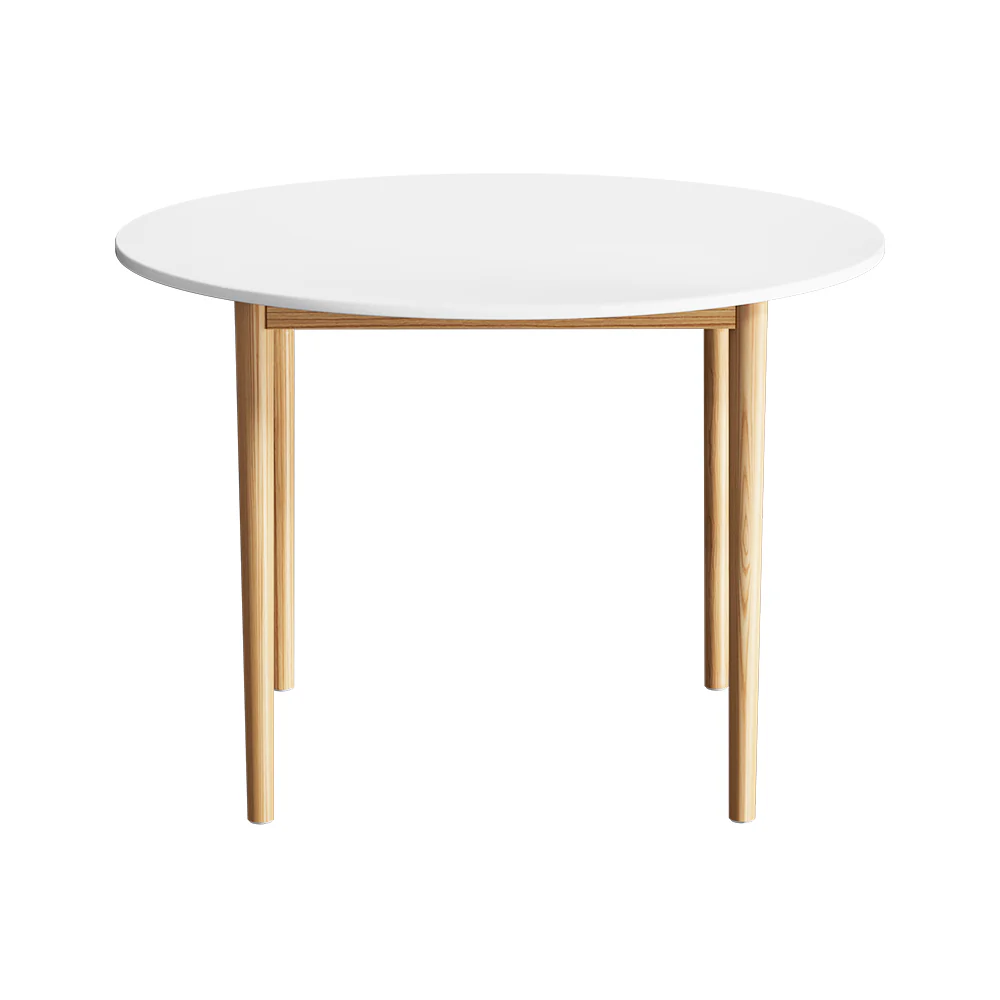 108cm Dining Table Round Diameter Demi - White - Nurns
