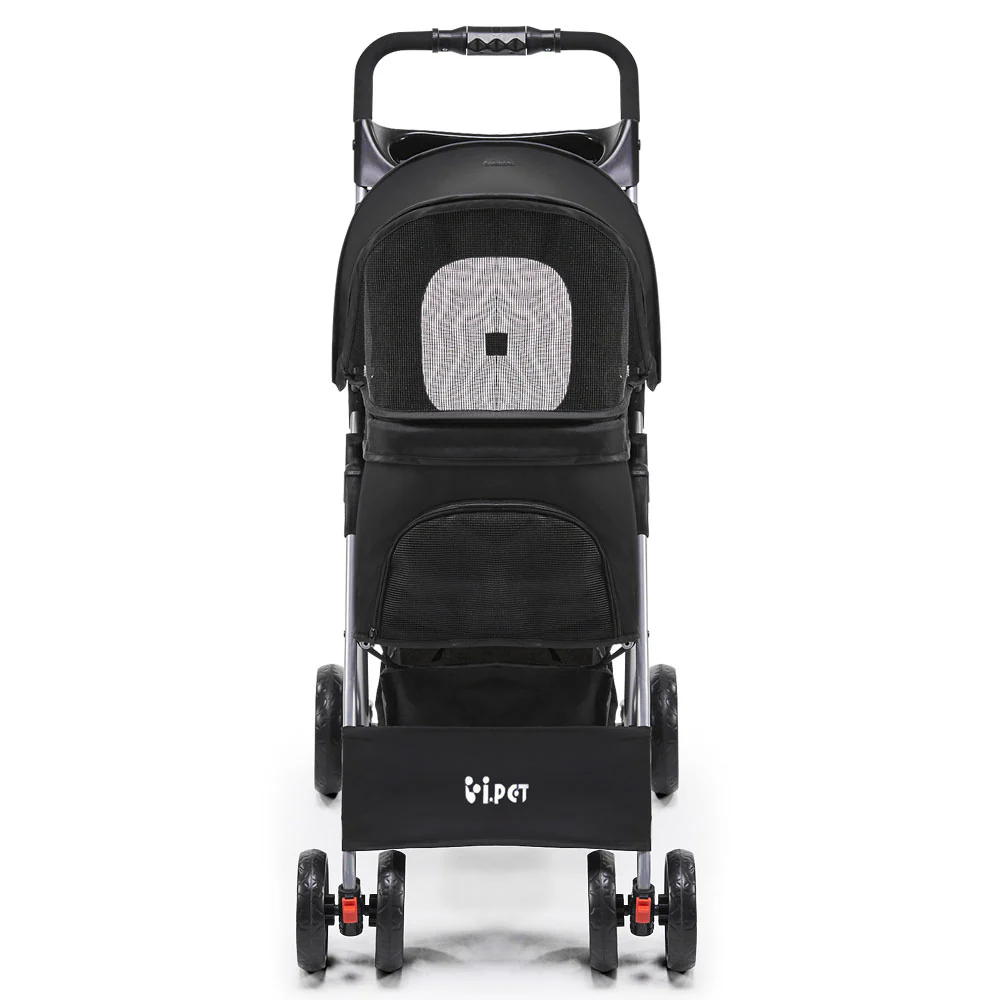4 Wheel Pet Stroller - Black - Nurns