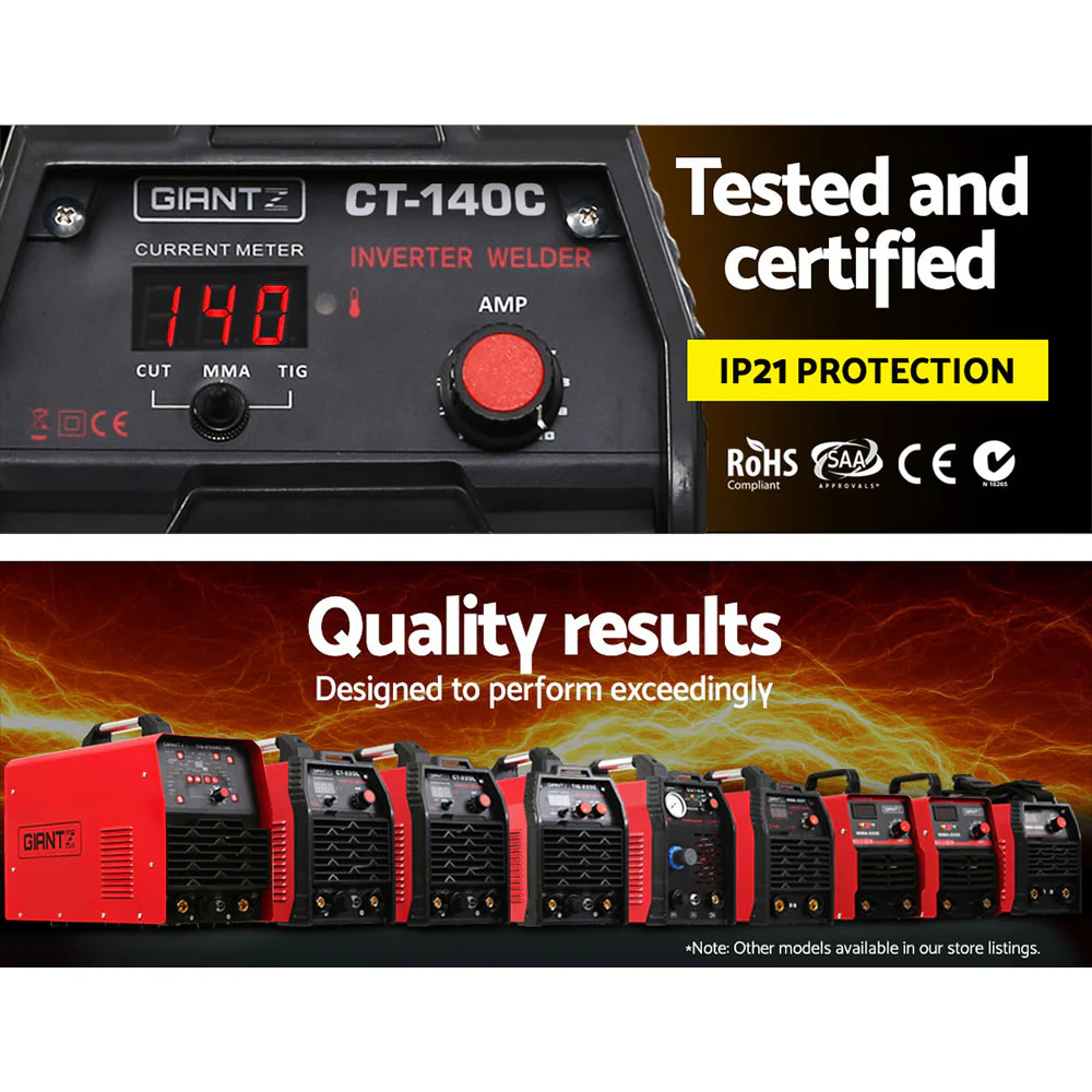 140Amp Inverter Welder Plasma Cutter Gas DC iGBT Portable Welding Machine - Nurns