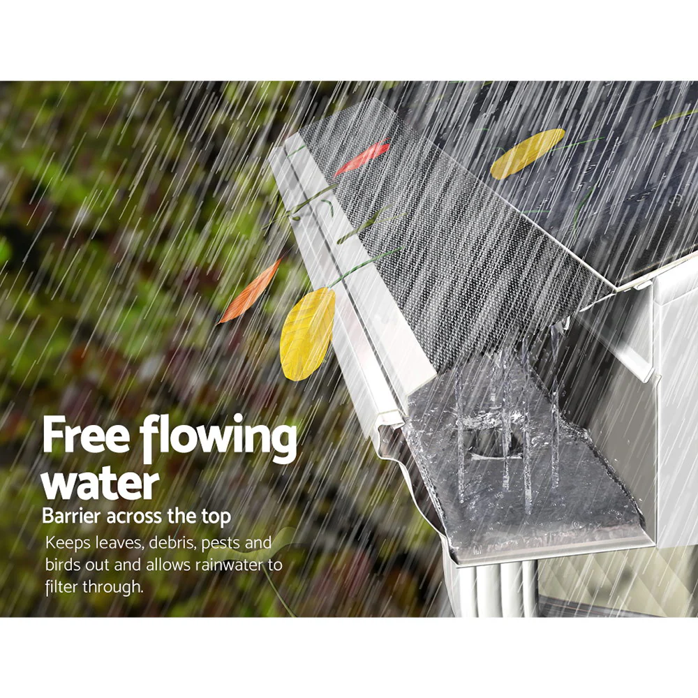 30x Gutter Guard Guards Aluminium Leaf Mesh Roof Tiles 100x20cm Brush DIY Deluxe Garden 30M - Nurns