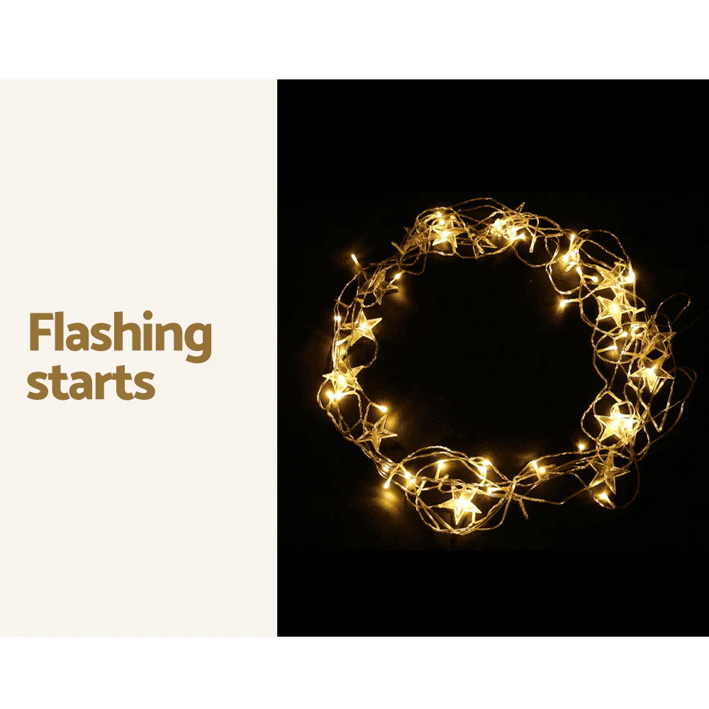 3M Christmas Icicle Lights String Lights 80 LED Solar Powered - Nurns