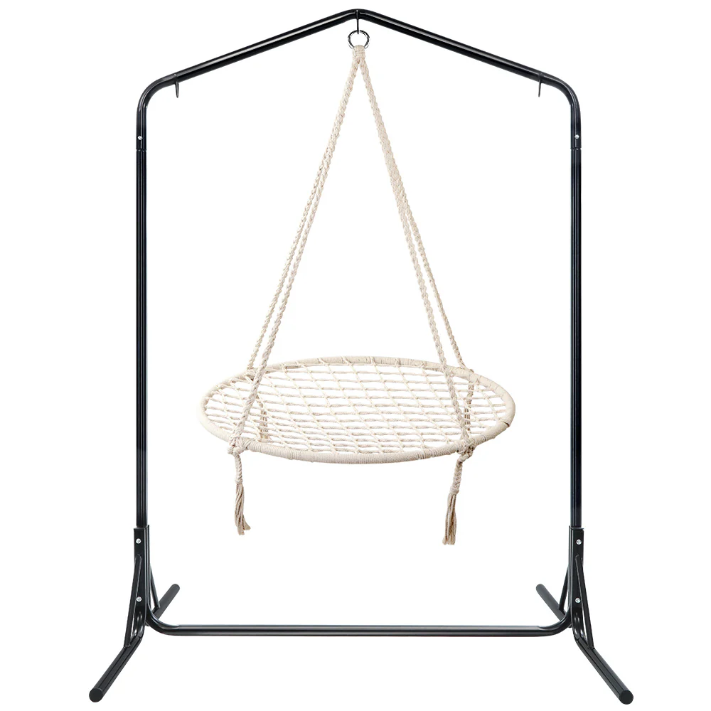 100cm Hammock Chair with Stand Nest Web Outdoor Swing - Nurns