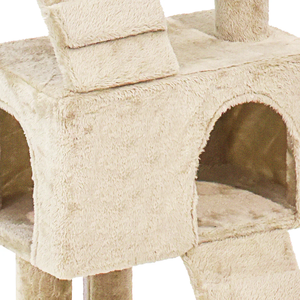 2.1M Cat Scratching Post Tree Gym House Condo Furniture Scratcher Tower - Nurns