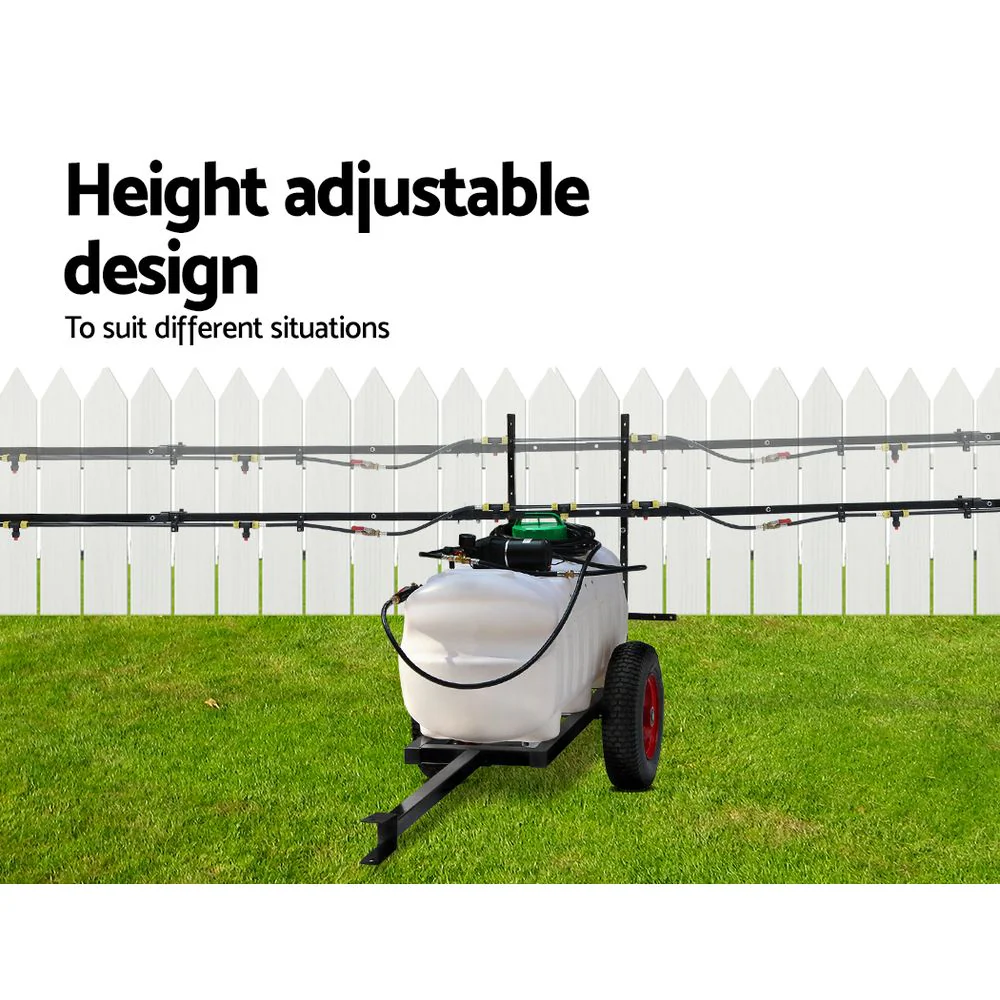 100L ATV Weed Sprayer 5M Boom Trailer Spot Spray Tank Farm Pump - Nurns