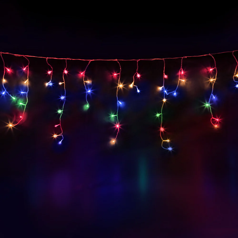 12.5M Solar Christmas Lights Icicle String Light - Multi Colour - Nurns