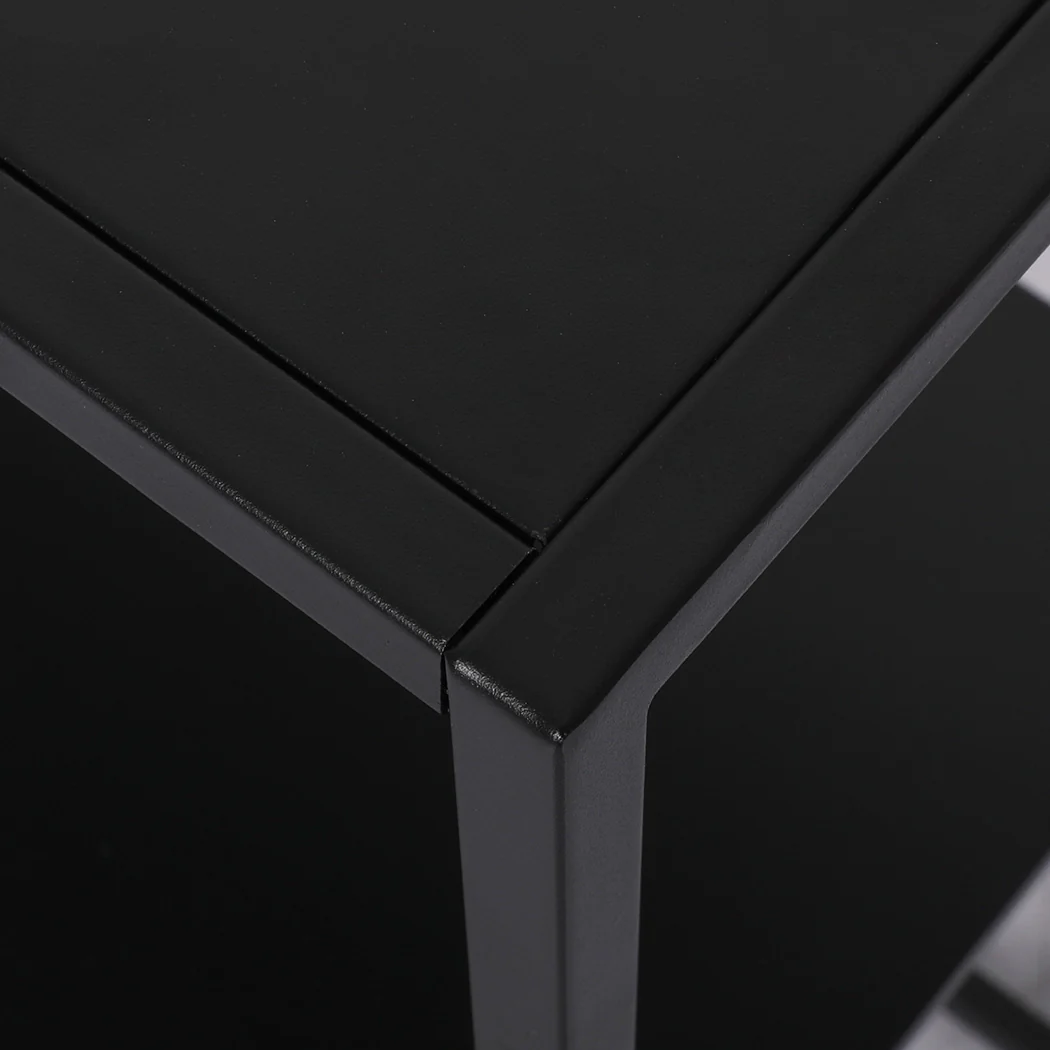 2-Tier Console Table Office Furniture - Black - Nurns