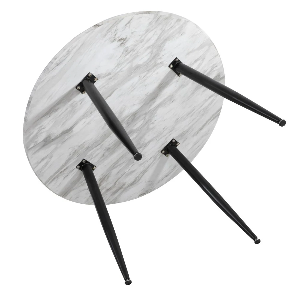 5-Piece Ermes Green Dining Table & Chair Set Velvet Bistro - Nurns