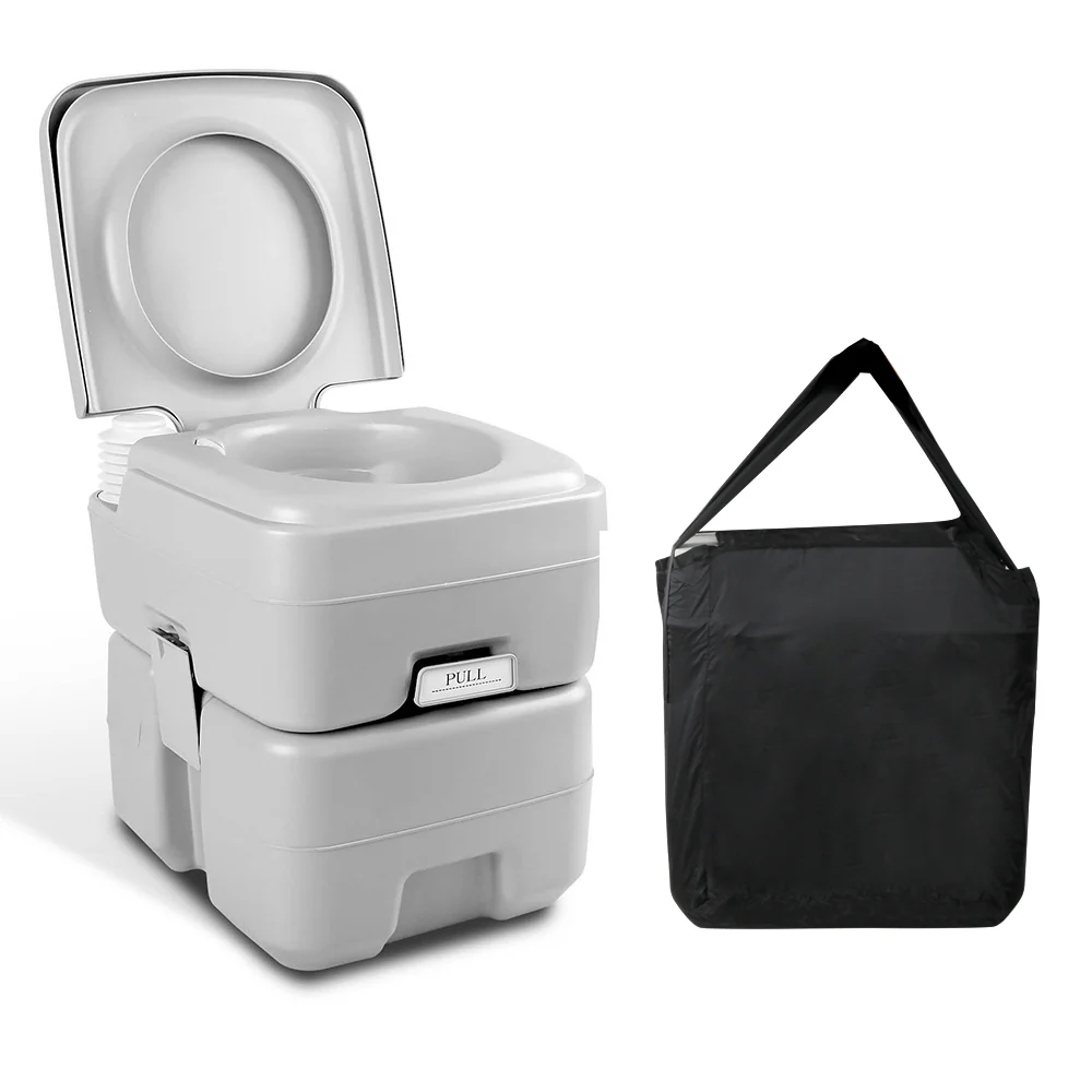 20L Portable Camping Toilet Outdoor Flush Potty Boating With Bag - Nurns