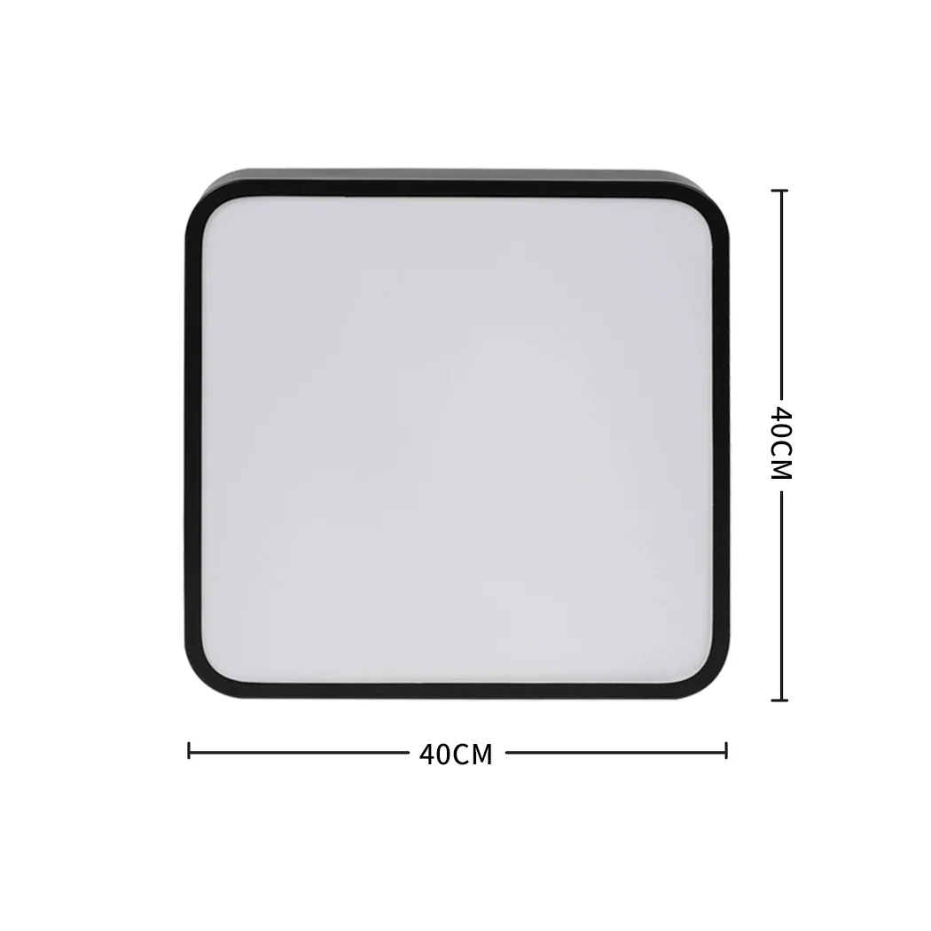 3-Colour Ultra-Thin 5cm Led Ceiling Light Modern Surface Mount 54W - Black - Nurns