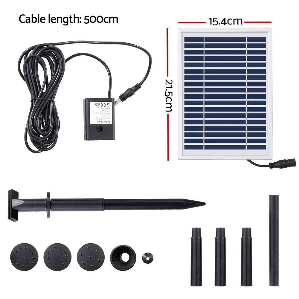 4.4ft Solar Pond Pump Submersible Powered Garden Pool Water Fountain Kit - Nurns